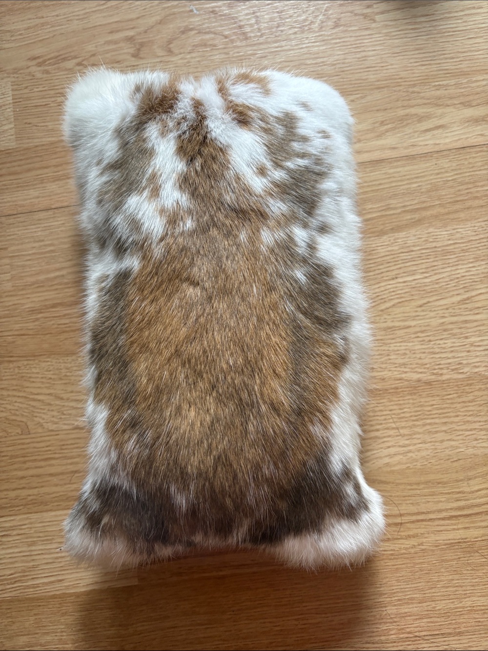 Rabbit fur pillow